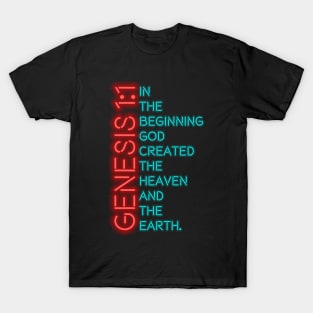 Genesis 1:1 Neon T-Shirt